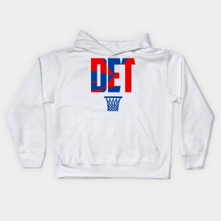 Retro Detroit Basketball DET Kids Hoodie